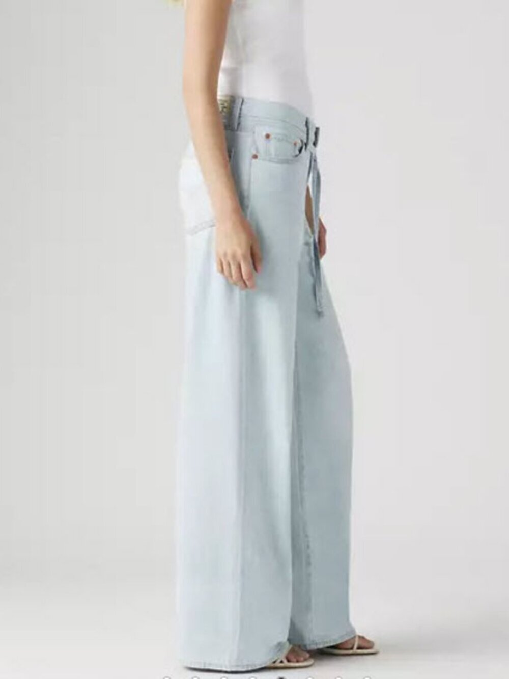 NWT - Levi's Premium XL Baggy Straight Linen + Denim Women's Jeans Size 33 x 31 - Picture 6 of 11